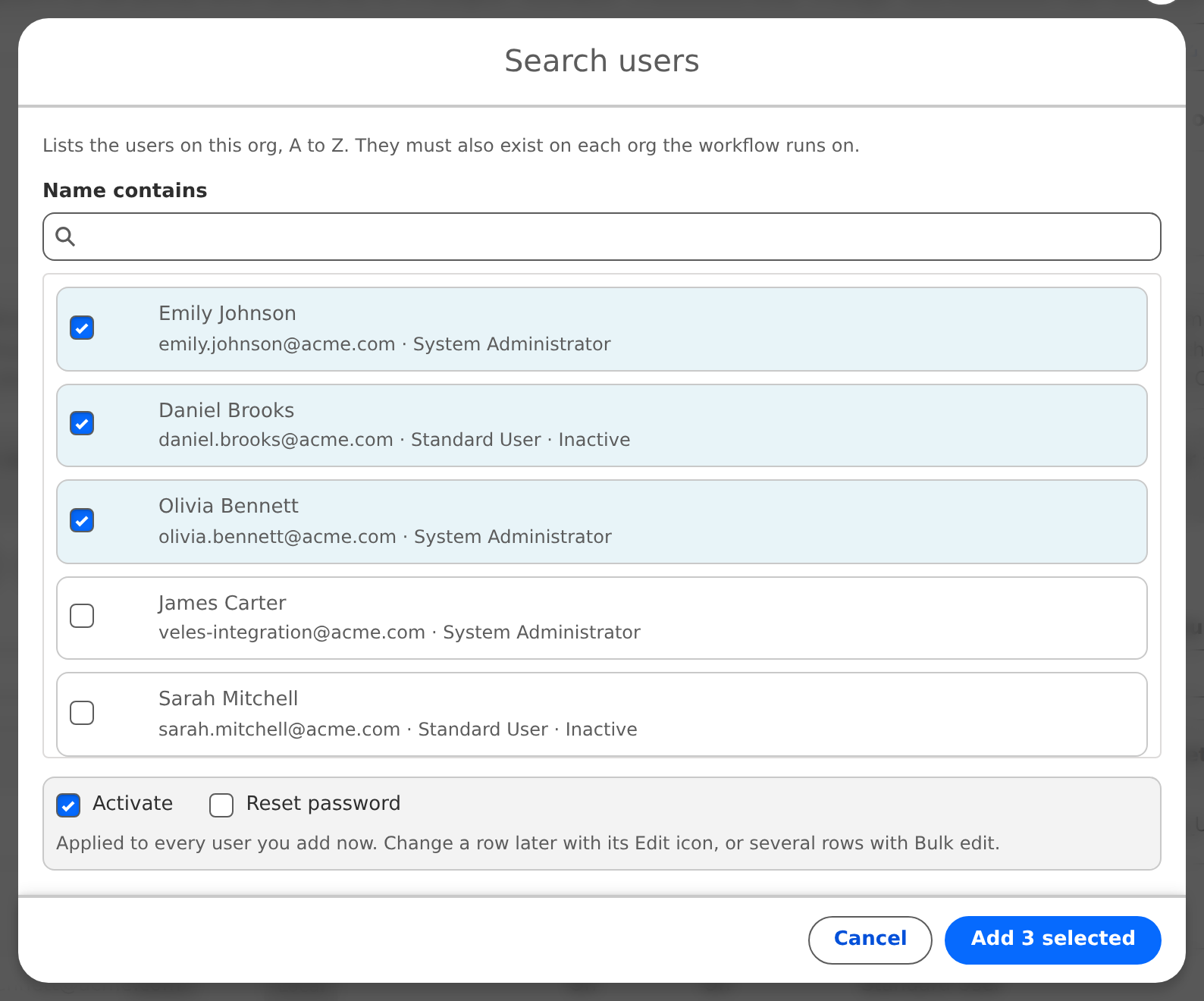 Add users picker